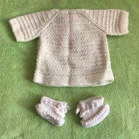 Нов Бебешки комплект Жилетка Елек Гащи Панталонки Блуза Терлици Шапка, снимка 4 - Комплекти за бебе - 31349726