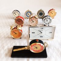 Часовник будилник Слава с крачета работещ, снимка 7 - Антикварни и старинни предмети - 44323647
