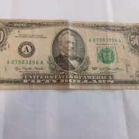 Колекционерска банкнота 50 Американски долара USA 1977 г., снимка 6 - Нумизматика и бонистика - 42833031