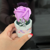 Керамична кашпичка със сапунени ароматни рози, снимка 5 - Декорация за дома - 44518100