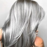 РАЗПРОДАЖБА! 100% естествена права коса за удължаване - сиво/пепелно русо, снимка 1 - Аксесоари за коса - 44288286