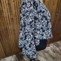 Дамска блуза от шифон на цветя, снимка 4 - Блузи с дълъг ръкав и пуловери - 42385884