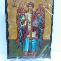 Голяма икона на Свети Архангел Михаил -- ръчна изработка, снимка 6 - Икони - 37640218
