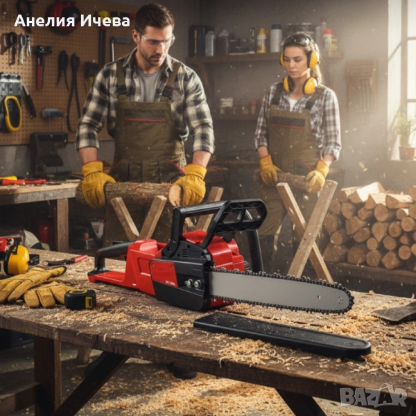 Акомулаторен верижен трион , снимка 1