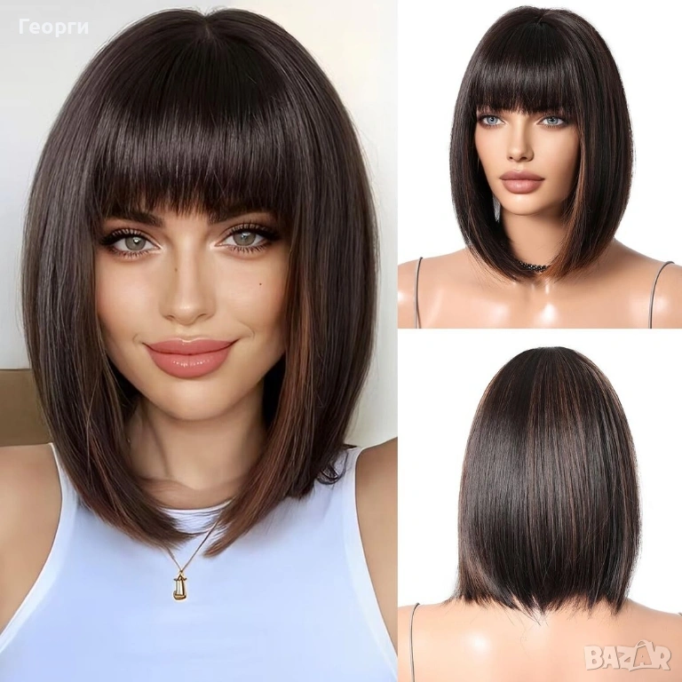 Тъмнокафява перука, снимка 1