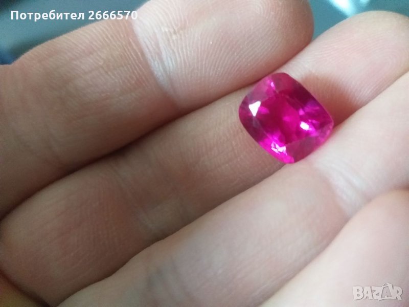Натурален сертифициран рубелит тулмалин , рубин смарагд диамант сапфир, снимка 1