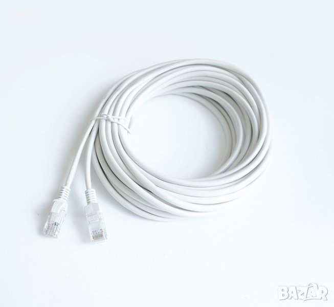 Кабел мрежов, UTP, LAN, RJ45 8pin(м), CAT5E, 10m, снимка 1