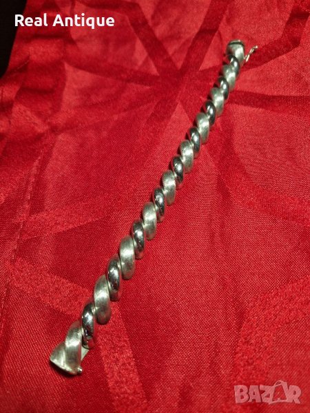 Страхотна антикварна сребърна гривна , снимка 1