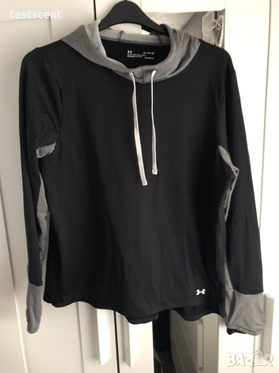 Мъжки суичър Under Armour Hooded Top / худи – XL  черен със сиви елементи, снимка 1