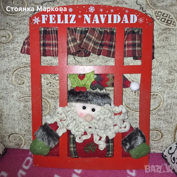 Дядо Коледа на прозорец-подарък нови камбанки, снимка 1