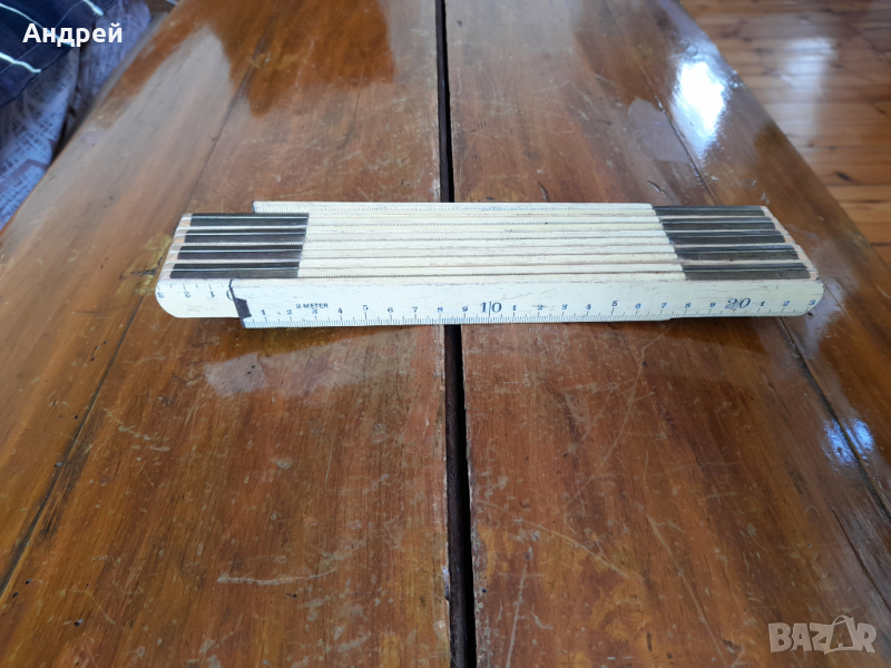 Стар дърводелски метър #2, снимка 1