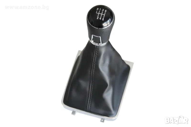 Топка за скоростен лост с кожен маншон и рамка за VW PASSAT 3C B6 2005 - 2010 6 скорости, снимка 1