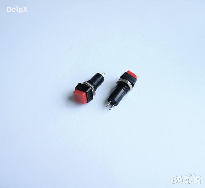 Бутон с 2 положения задържащ червен 250V 3A Ф12mm, снимка 1