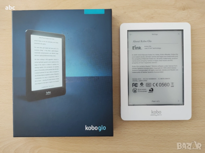 електронна книга Kobo Glo с подсветка четец за книги Кобо, снимка 1
