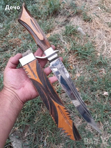 Красив и Атрактивен нож ръчна изработка и дървена кания , снимка 1