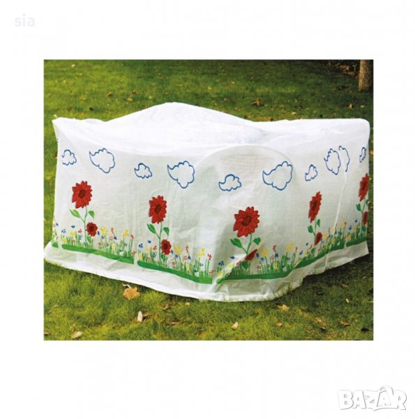 Покривало за маса, 165х100х70см, с цветя  , снимка 1