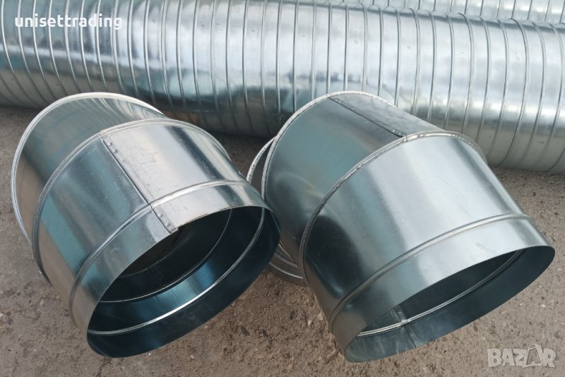 Коляно за аспирация ф355 поцинкована ламарина, снимка 1