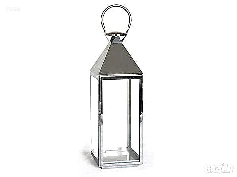 НОВ! Голям фенер стоящ стоманен 40см, снимка 1