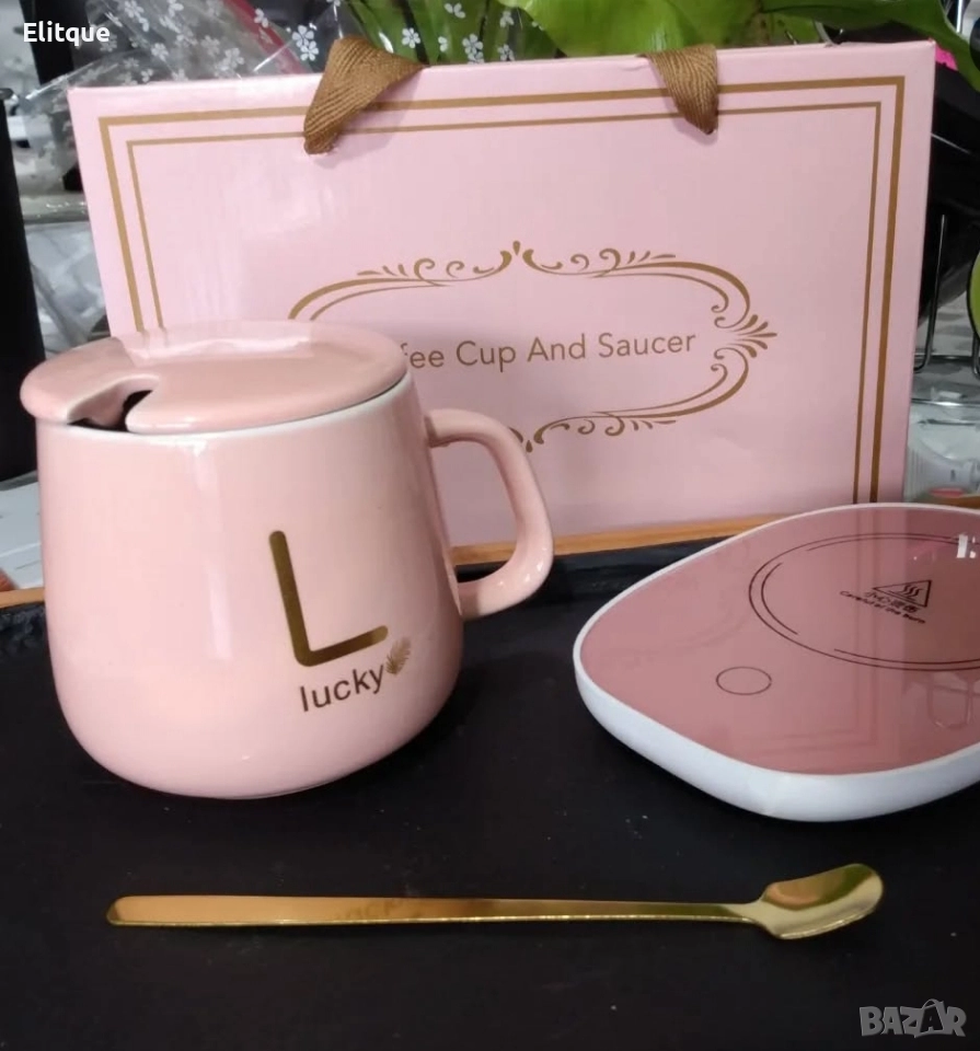 Комплект нагревател, чаша и капак за чаша, снимка 1