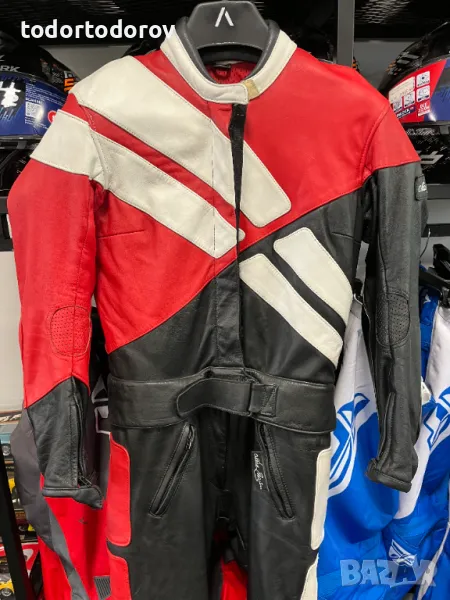 Дамски кожен мото екип FREE RIDE,2 части,всички протектори,42-L, снимка 1