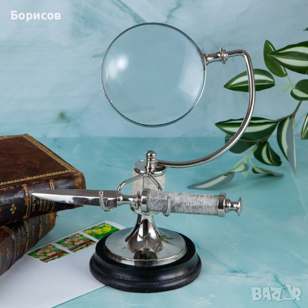 Комплект Бюро Лупа и Нож за Писма , снимка 1