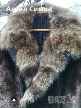 Палто от Тюлен с яка от бобър,яке по поръка, снимка 1