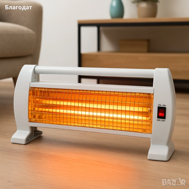 Кварцова отоплителна печка Rosberg – избор между 1000W и 1200W, снимка 1