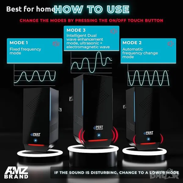Ултразвуков репелент против вредители  AMZ BRAND, снимка 1