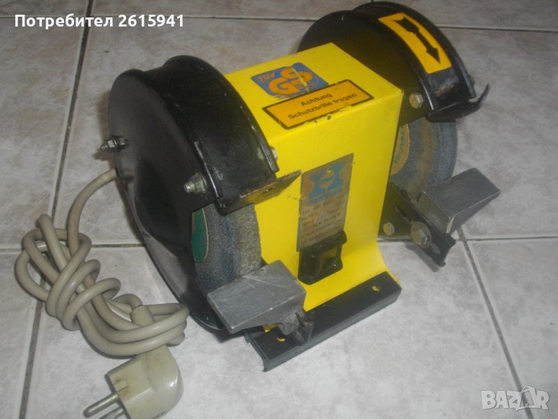 HANNING 180W/45W-1,5A-3000/min-ф150мм-6,0Kg-Висок Клас Немски Профи Шмиргел-ОТЛИЧЕН, снимка 1