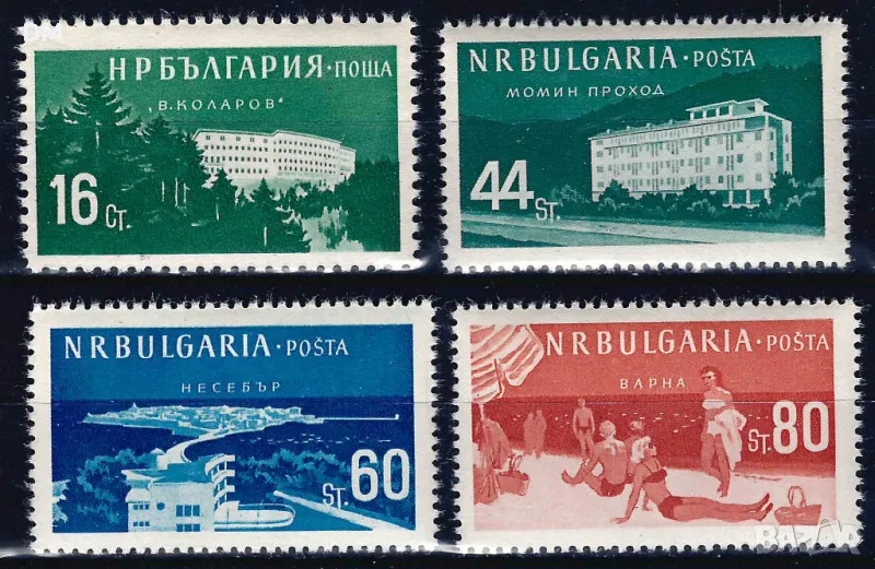 България 1957 - курорти 1 MNH, снимка 1