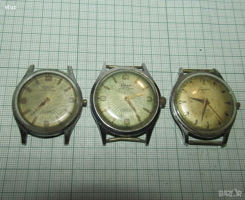 Мъжки часовници Geneva sport за възстановяване или за части, лот 3бр. , снимка 1