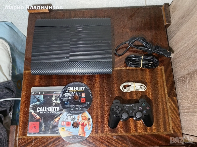 Playstation 3 super slim 500 gb с игри, снимка 1