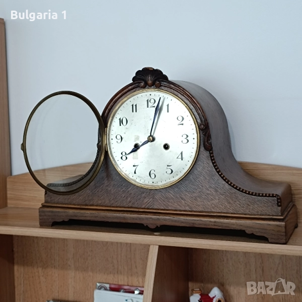 Немски настолен/каминен механичен часовник с махало Foreign Шварцвалд , снимка 1