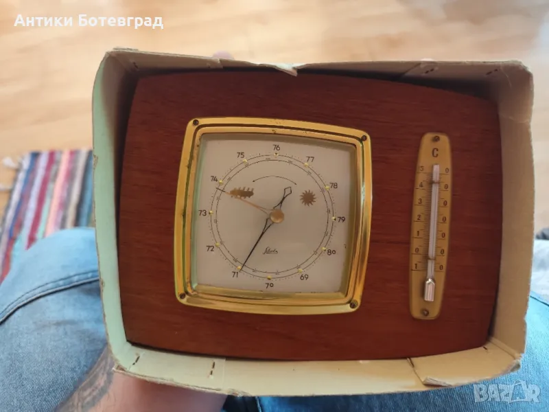 Немски барометър и термометър ретро , снимка 1