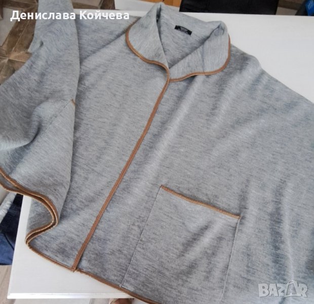 Обемна наметка и елегантна блуза, снимка 1