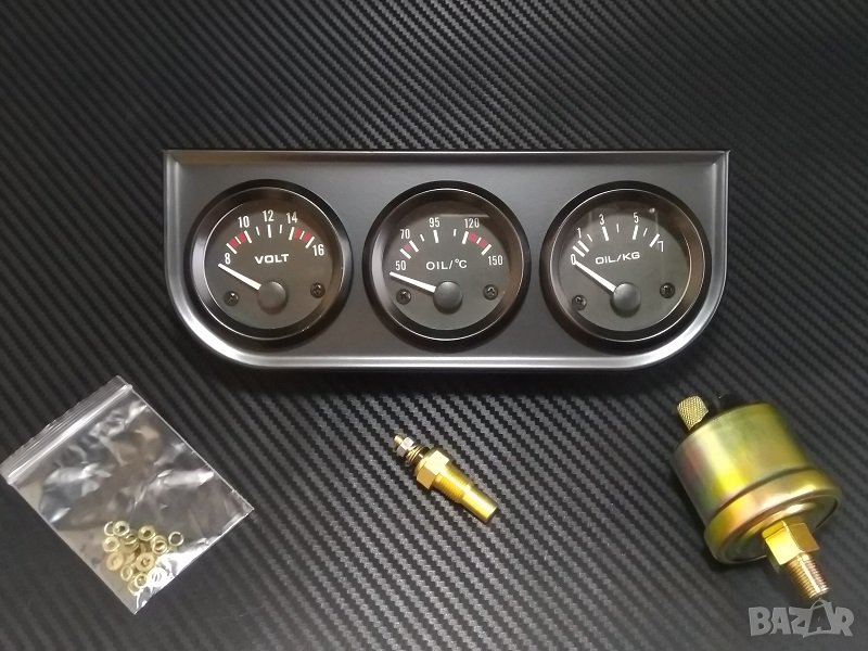 Измервателни уреди налягане на масло температура на масло волтметър, снимка 1