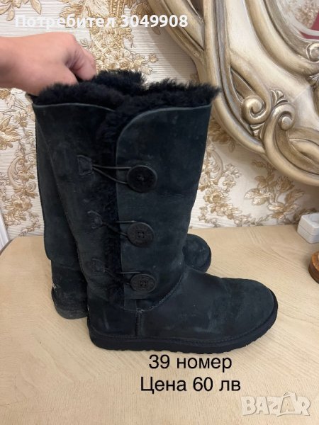 Ботуши високи UGG естествен велур, снимка 1