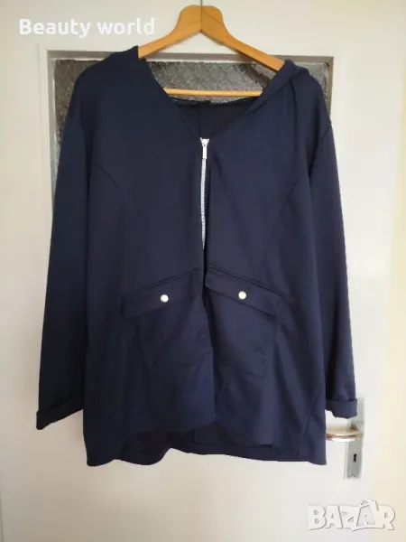 Дамско синьо яке 3 хл, снимка 1