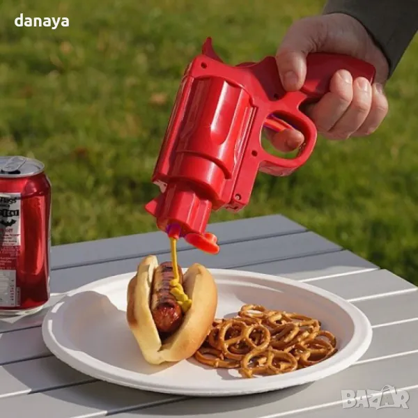 973 Прибор за кетчуп горчица дозатор за сосове и глазури диспенсър, снимка 1