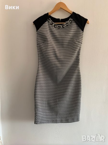 Fervente красива рокля в черно и бяло, снимка 1
