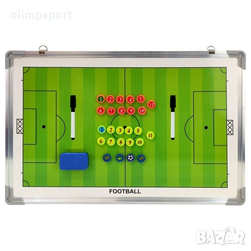 Треньорска магнитна дъска за футбол с размери 60х40 см. , снимка 1