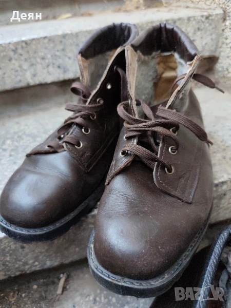 Стари ретро кожени обувки България , снимка 1