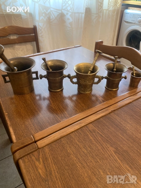 Колекция от стари бронзови хаванчета с чукчета , снимка 1