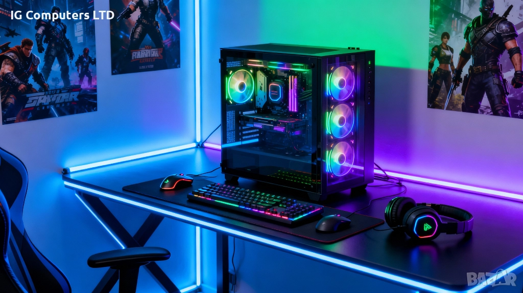 Перфектен Осемядрен Компютър i7,16Gb Ati R9 280, WIN 11, GTA, FORTNITE!, снимка 1