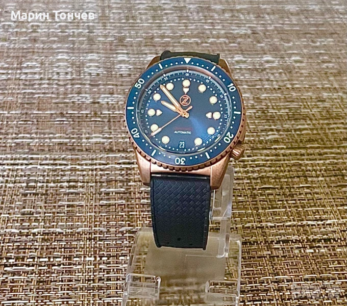 Zelos Mako Midnight Blue Bronze 500m Diver V.2, снимка 1
