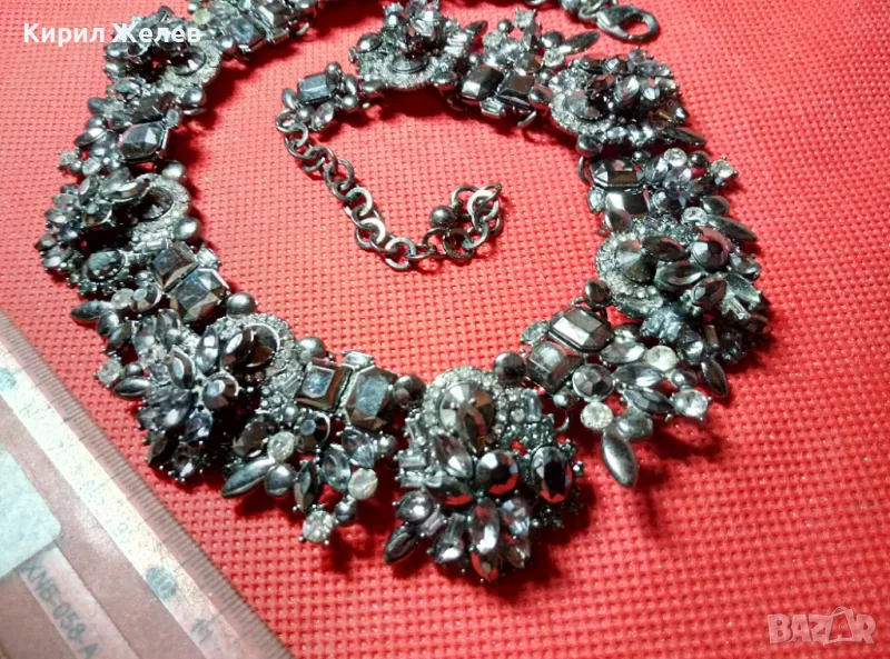 ЕФЕКТНА АР НУВО СТИЛ КРИСТАЛНА ОГЪРЛИЦА НАКИТ УКРАШЕНИЕ 47322, снимка 1