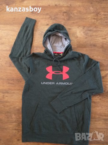 Under Armour Logo Pullover Hoodie - страхотно мъжко горнище , снимка 4 - Спортни дрехи, екипи - 39972126