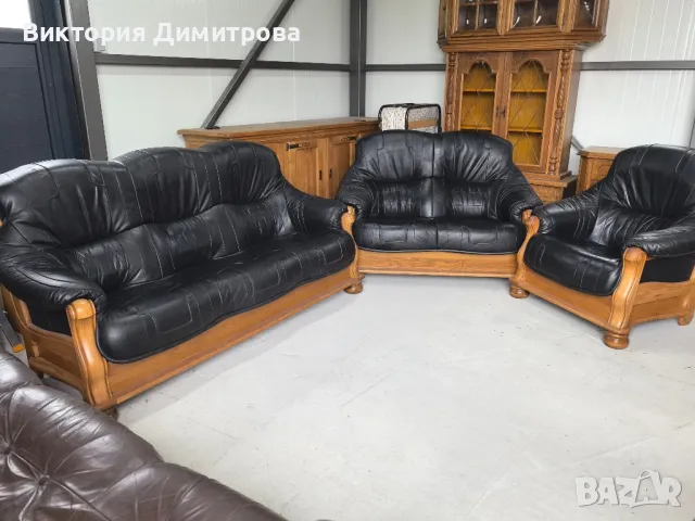 Комплект дивани - Естествена кожа