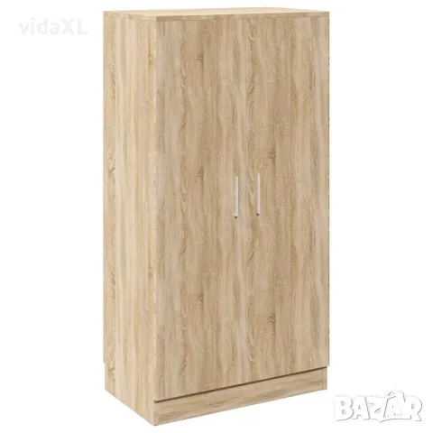 vidaXL Шкаф за обувки, 7 рафта, дъб