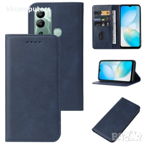 Infinix Hot 12i Magnetic Wallet Калъф и Протектор
